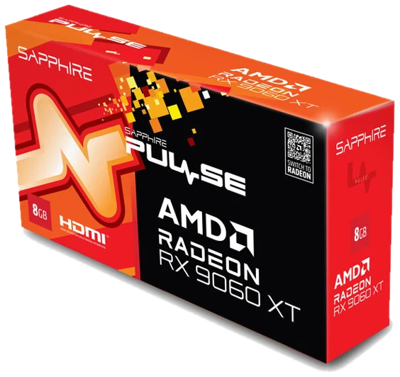 Sapphire Pulse Radeon RX 9060 XT Gaming OC Grafikkarte, 8192 MB GDDR6