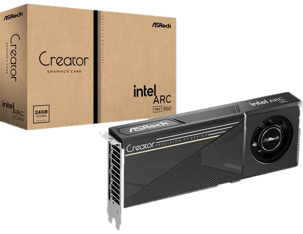 ASRock Arc Pro B60 Creator Grafikkarte, 24576 MB GDDR6