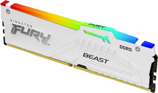 DDR5 Kingston Fury Beast White RGB EXPO - 32 Go (2 x 16 Go) 6000 MHz - CAS 30