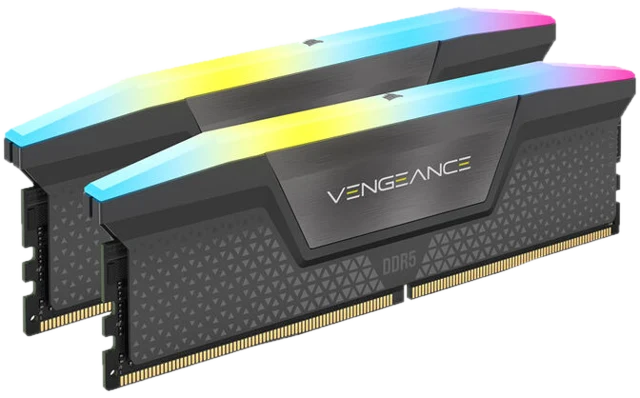 Corsair Vengeance RGB DDR5-6000 RAM, CL30, EXPO - 32 GB Dual-Kit, grau