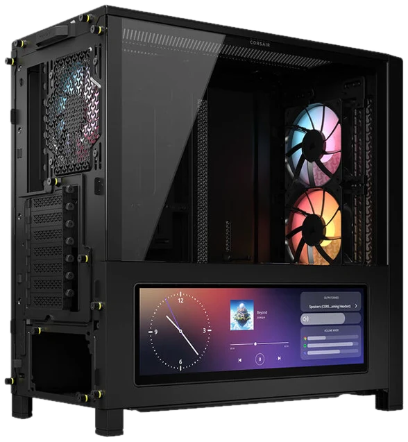 CORSAIR FRAME 4000D LCD RS PC-Gehäuse, Midi-Tower, ATX, ARGB, Tempered Glass - schwarz