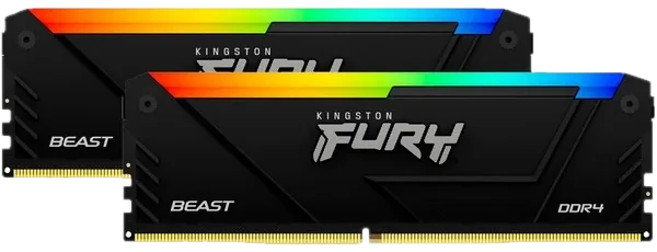 DDR4 Kingston Fury Beast RGB - 16 Go (2 x 8 Go) 3200 MHz - CAS 16