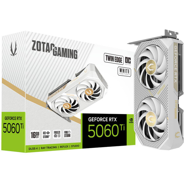 ZOTAC Gaming GeForce RTX 5060 Ti Twin Edge OC White Edition, 16384 MB GDDR7