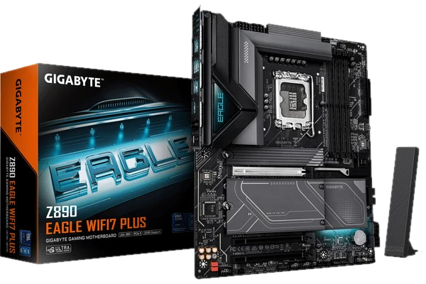 GIGABYTE Z890 EAGLE WIFI7 PLUS Mainboard - Intel Z890 - Intel LGA1851 - DDR5 RAM - ATX