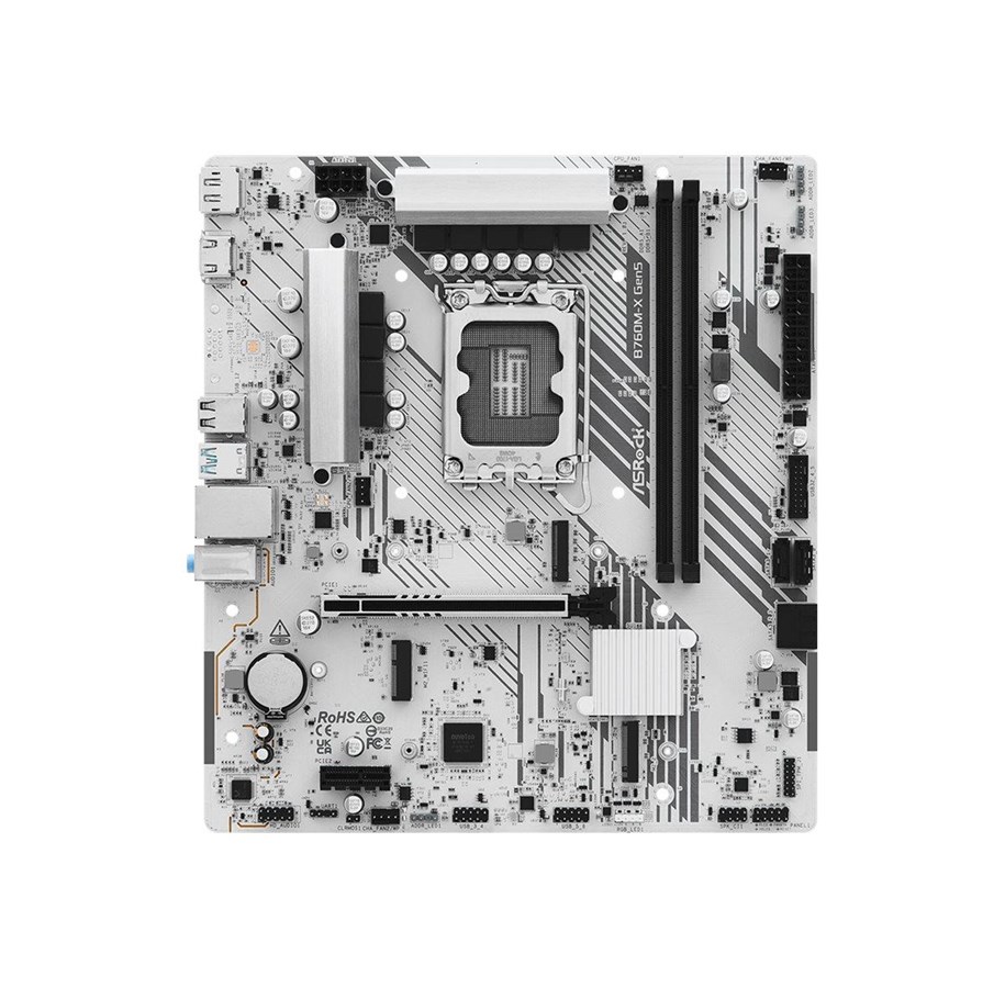 ASRock B760M-X Gen5 - motherboard - micro ATX - LGA1700 Socket - B760 Mainboard - Intel B760 - Intel LGA1700 - DDR5 RAM - Micro-ATX