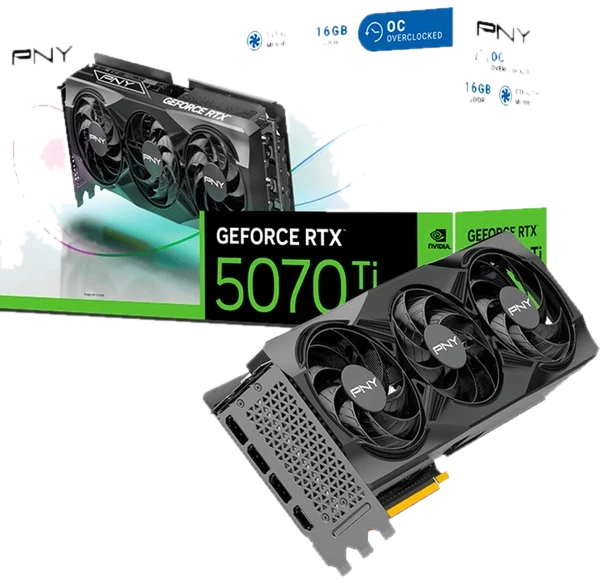 PNY GeForce RTX 5070 Ti 16GB Overclocked Triple Fan