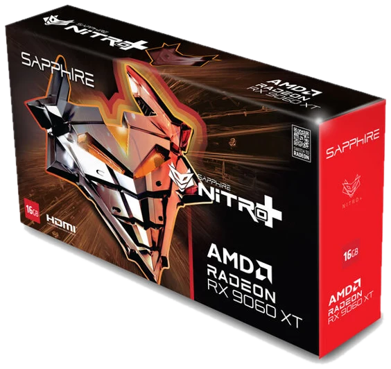 Sapphire Nitro+ Radeon RX 9060 XT Gaming OC Grafikkarte, 16384 MB GDDR6