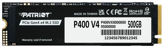 Patriot P400 V4 SSD, PCIe 4.0 M.2 2280 - 500 GB