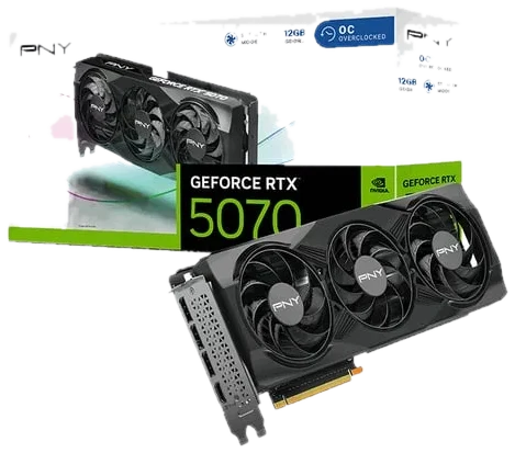 PNY RTX 5070 12GB Overclocked Triple Fan