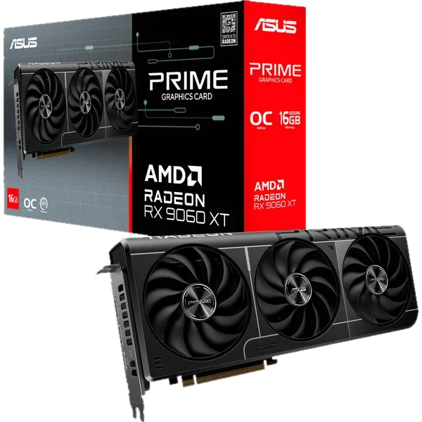 ASUS Prime Radeon RX 9060 XT OC Edition Grafikkarte, 16384 MB GDDR6