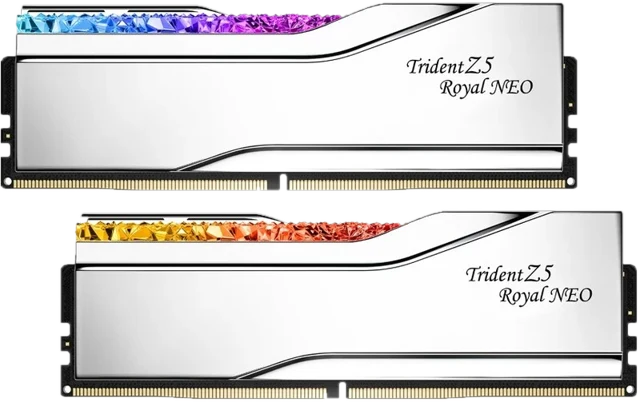 G.Skill DDR5 Trident Z5 Royal Neo RGB 2 x 16 GB 6000 MHz CL 28 Zilver F5-6000J2836G16GX2-TR5NS geheugenmodule