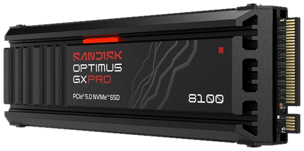 SANDISK Optimus GX PRO 8100 SSD - 2TB - M.2 2280 - PCIe 5.0 - Heatsink