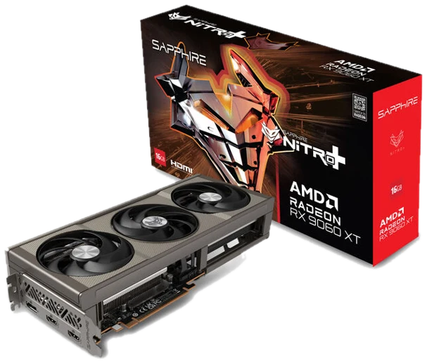 Sapphire Nitro+ Radeon RX 9060 XT Gaming OC Grafikkarte, 16384 MB GDDR6