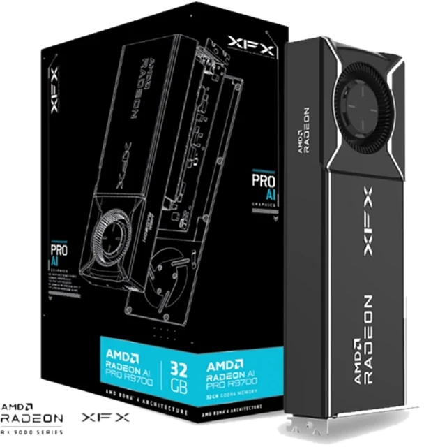 XFX Radeon AI PRO R9700 Grafikkarte, 32GB GDDR6