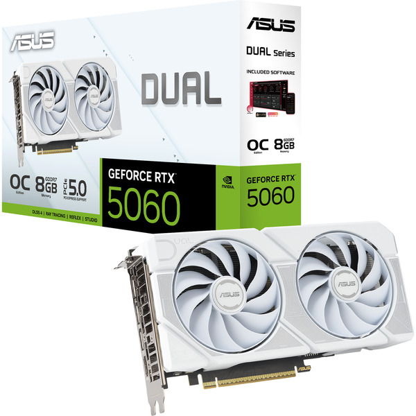 ASUS Dual GeForce RTX 5060 White OC Edition, 8192 MB GDDR7