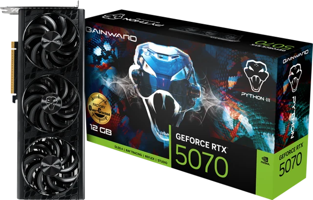 Gainward GeForce RTX 5070 Python III OC, 12288 MB GDDR7
