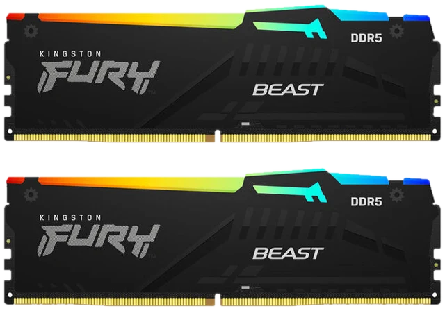 Kingston Fury Beast RGB DDR5-5600 RAM, CL40, XMP - 16 GB Dual-Kit, schwarz