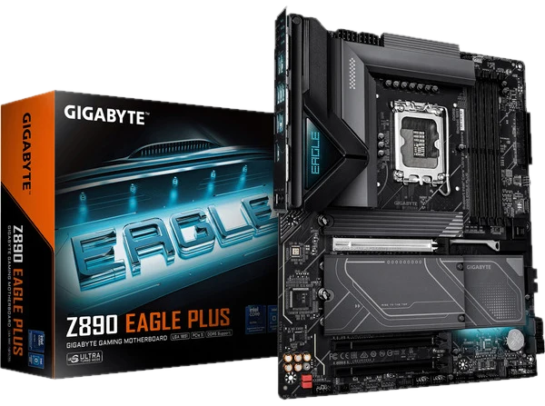 GIGABYTE Z890 EAGLE PLUS - motherboard - LGA1851 Socket - Z890 Mainboard - Intel Z890 - Intel LGA1851 - DDR5 RAM - ATX