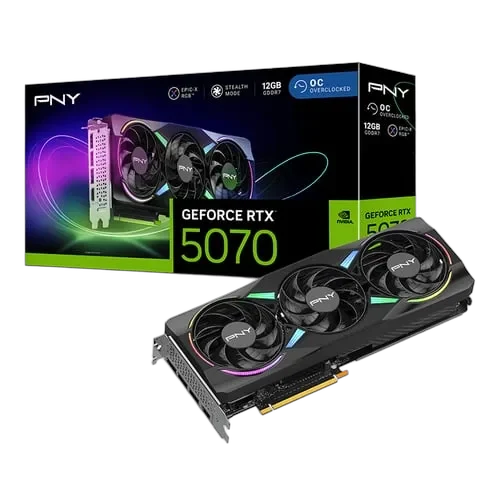 PNY GeForce RTX 5070 12GB ARGB Overclocked Triple Fan DLSS 4