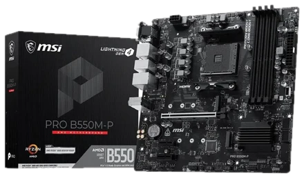 MSI PRO B550M-P Mainboard - AMD B550 - AMD AM4 - DDR4 RAM - ATX