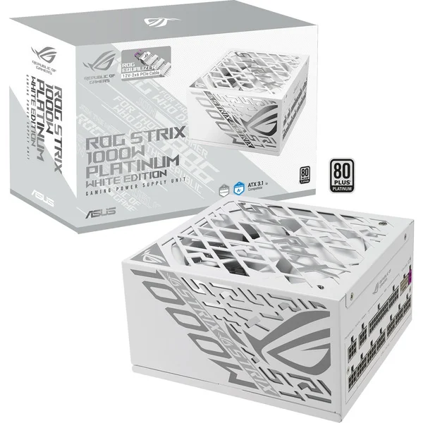 ASUS ROG STRIX Platinum (ROG Equalizer) / Weiß - Netzteile - 1000 Watt - ATX 3.1 - 80 Plus Platinium