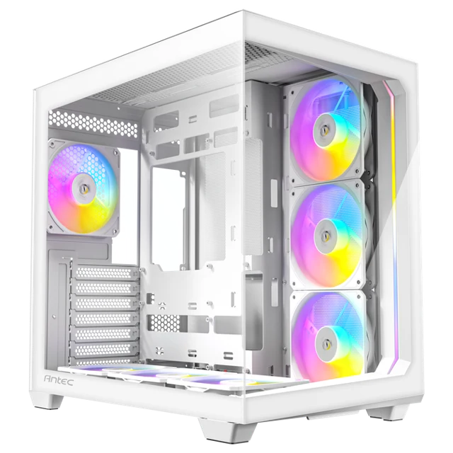 Antec C5 PC-Gehäuse, Midi-Tower, ATX, RGB, Tempered Glass - weiß