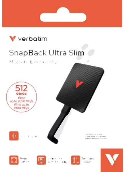 SnapBack Ultra Slim SSD 512 GB, Unidad de estado sólido