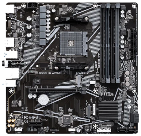 GIGABYTE B550M K WIFI6E Mainboard - AMD B550 - AMD AM4 - DDR4 RAM - Micro-ATX