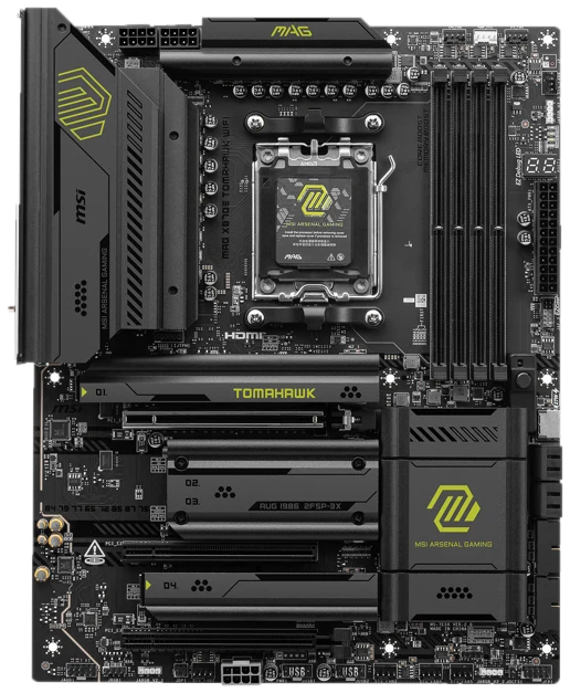 MSI MAG X870E Tomahawk WiFi Mainboard, Sockel AM5, AMD X870E, ATX, DDR5